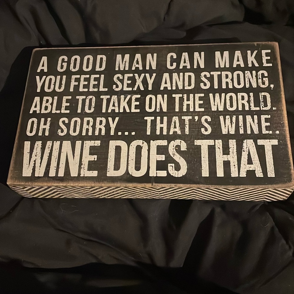 A good man, wine wall, decor, sign for home